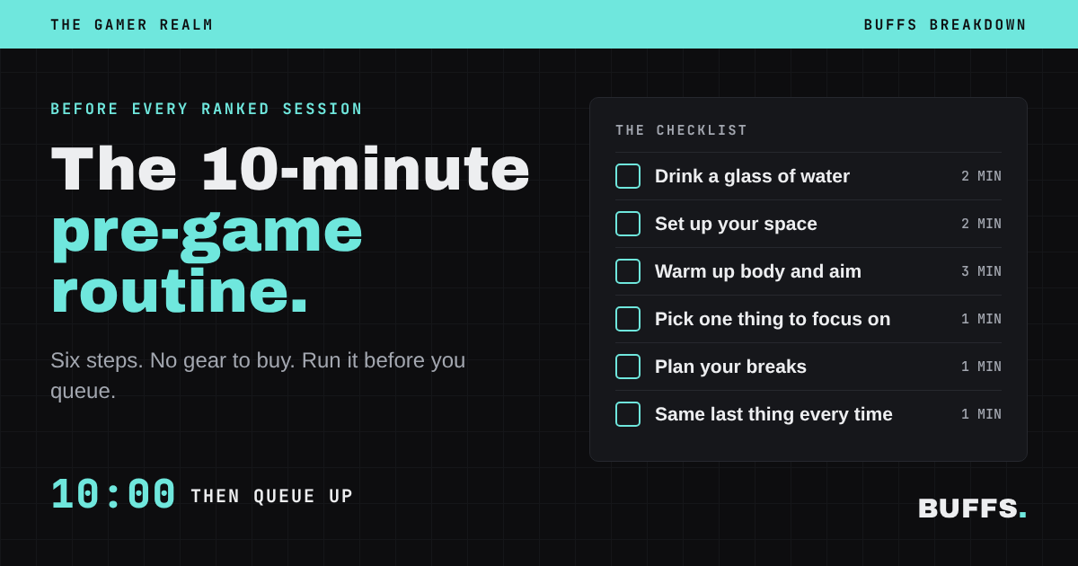 Buffs Breakdown: The 10-Minute Pre-Game Routine to Run Before Every Ranked Session