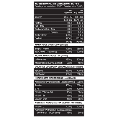 Buffs Gaming Energy – Arcane Intellect (Caffeine Free)